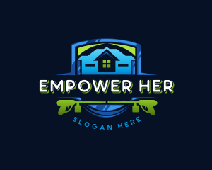 Power Wash Mansion Cleaning logo design