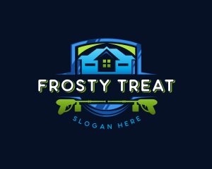 Power Wash Mansion Cleaning logo design