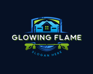 Power Wash Mansion Cleaning logo design