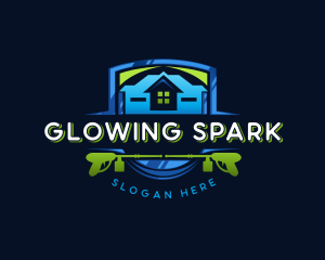 Power Wash Mansion Cleaning logo design