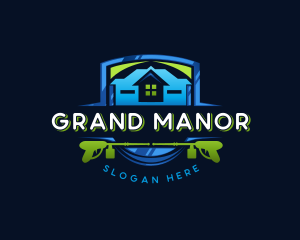 Mansion - Power Wash Mansion Cleaning logo design