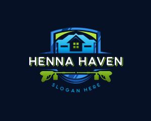 Power Wash Mansion Cleaning logo design