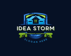 Power Wash Mansion Cleaning logo design