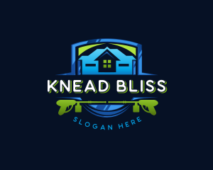 Power Wash Mansion Cleaning logo design