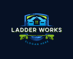 Power Wash Mansion Cleaning logo design