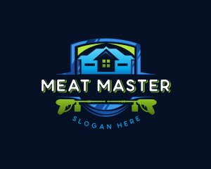 Power Wash Mansion Cleaning logo design