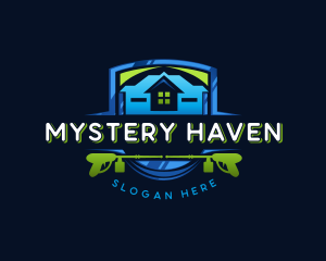 Power Wash Mansion Cleaning logo design