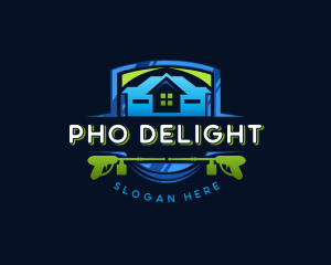 Power Wash Mansion Cleaning logo design