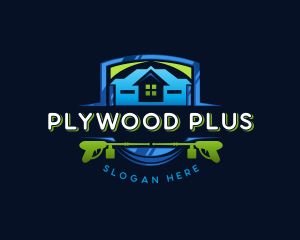 Power Wash Mansion Cleaning logo design