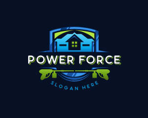 Power Wash Mansion Cleaning logo design