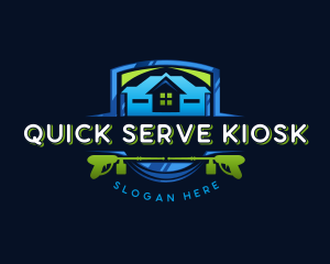 Power Wash Mansion Cleaning logo design