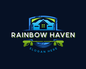 Power Wash Mansion Cleaning logo design