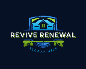 Restoration - Power Wash Mansion Cleaning logo design