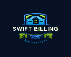 Power Wash Mansion Cleaning logo design