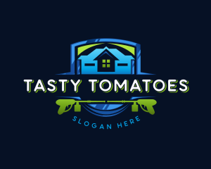 Power Wash Mansion Cleaning logo design