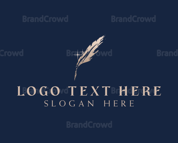 Luxurious Feather Writer Logo