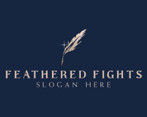 Luxurious Feather Writer logo design