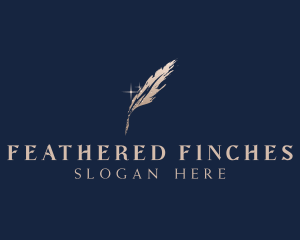 Luxurious Feather Writer logo design