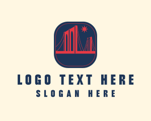 Builder - Brooklyn Bridge Architecture logo design