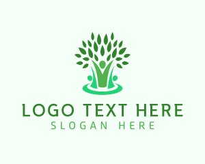 Yoga - Human Plant Family logo design