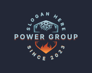 HVAC Fire Snowflake Logo