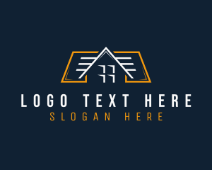 Repair - Roof Renovation Contractor logo design