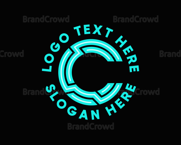 Neon Technology Letter C Logo