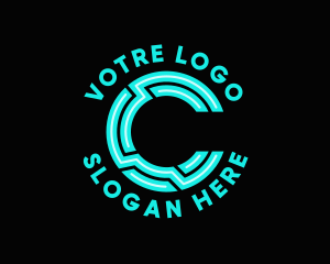 Neon Technology Letter C  Logo