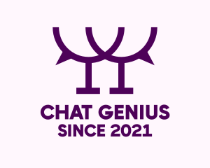 Wine Glass Chat logo design