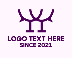 Conversation - Wine Glass Chat logo design