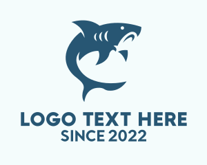Powerful - Shark Aquarium Diving logo design