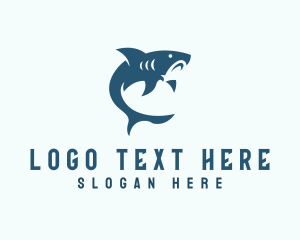 Fish - Shark Aquarium Diving logo design