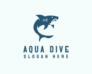 Diving - Shark Aquarium Diving logo design