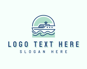 Ocean Ship Ferry Logo