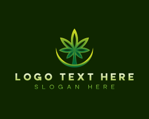 Hemp - Herbal Leaf Marijuana logo design