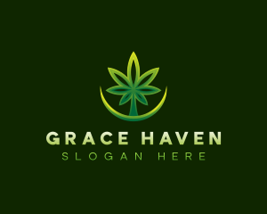 Hemp - Herbal Leaf Marijuana logo design