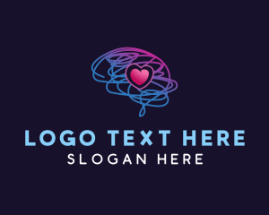 Mind - Brain Heart Mental logo design