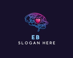 Tutor - Brain Heart Mental logo design