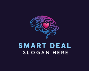 Brain Heart Mental logo design