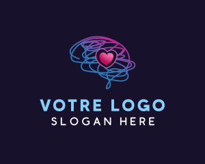 Mentoring - Brain Heart Mental logo design