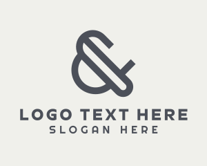 Letter - Modern Ampersand Symbol logo design