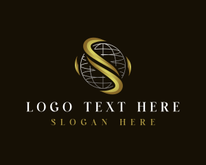 3d - Globe Sphere Letter S logo design