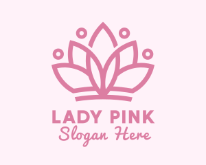 Pink Floral Crown logo design