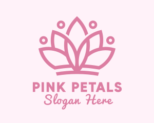 Pink Floral Crown logo design