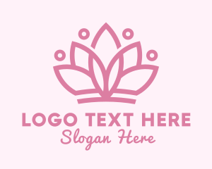 Pink Floral Crown Logo