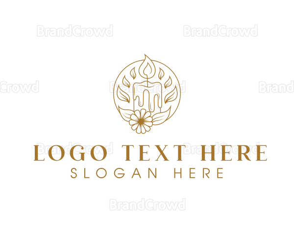 Candle Floral Decor Logo