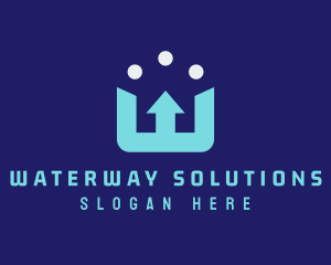 Logistics Arrow Letter W logo design