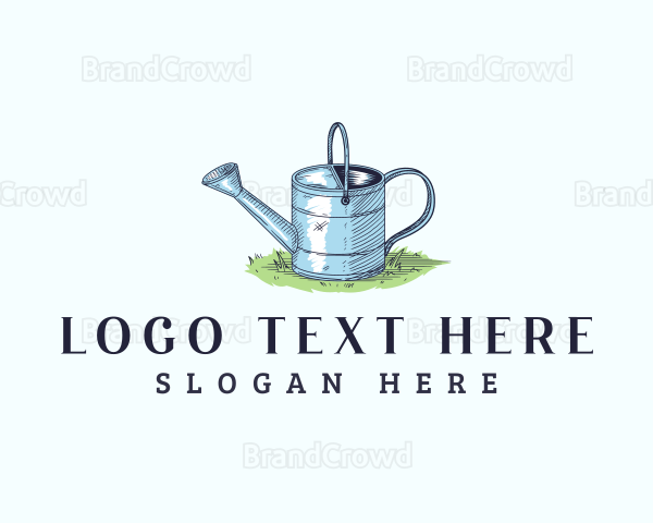 Watering Can Landscaping Logo