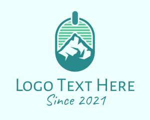 Trekking - Mountain Peak Badge logo design