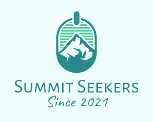 Mountaineering - Mountain Peak Badge logo design